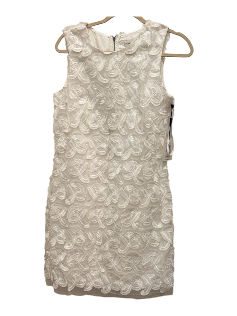 Calvin Klein Floral embroidered organza fabric Sleeveless Mini Dress Size 6